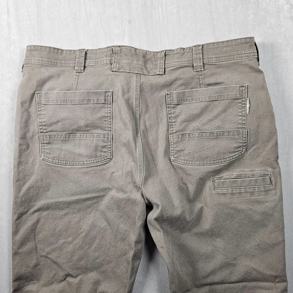 Duluth Trading Flex Fire Hose Pants Mens 40x30 (Fits 38x29) Gray Slim Fit